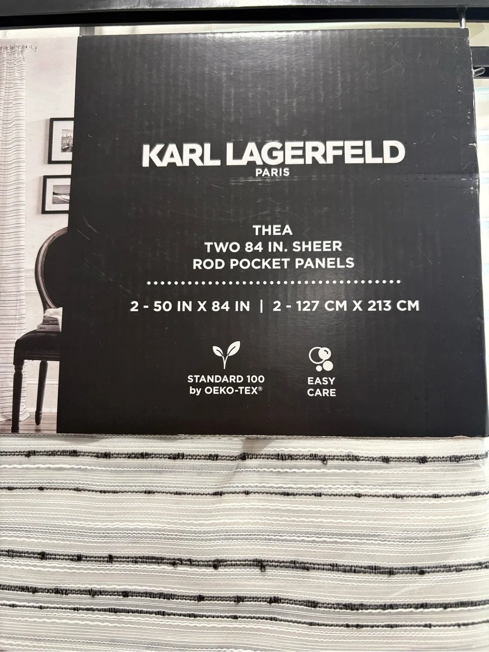 Karl Lagerfeld sheer striped